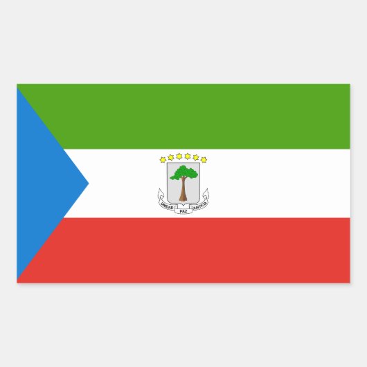 Vlag van Equatoriaal-Guinea Rechthoekige Sticker (Voorkant)