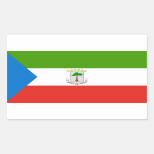 Vlag van Equatoriaal-Guinea Rechthoekige Sticker