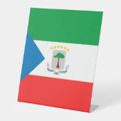 vlag van Equatoriaal-Guinea Reclamebord Met Voetstuk (Voorkant)