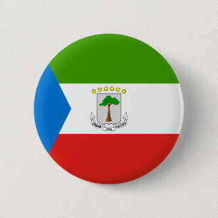 Vlag van Equatoriaal-Guinea Ronde Button 5,7 Cm