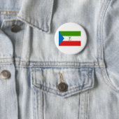Vlag van Equatoriaal-Guinea Ronde Button 5,7 Cm (In situ)