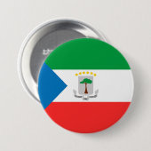 vlag van Equatoriaal-Guinea Ronde Button 7,6 Cm (Voorkant /achterkant)