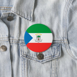 vlag van Equatoriaal-Guinea Ronde Button 7,6 Cm