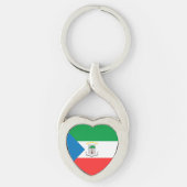 vlag van Equatoriaal-Guinea Sleutelhanger (Voorkant)