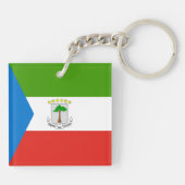 Vlag van Equatoriaal-Guinea Sleutelhanger (Achterkant)