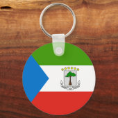 Vlag van Equatoriaal-Guinea Sleutelhanger (Voorkant)