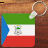 Vlag van Equatoriaal-Guinea Sleutelhanger (Achterkant)