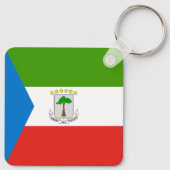 Vlag van Equatoriaal-Guinea Sleutelhanger (Achterkant)