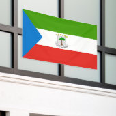Vlag van Equatoriaal-Guinea Spandoek (Buitenkant Gebouw)