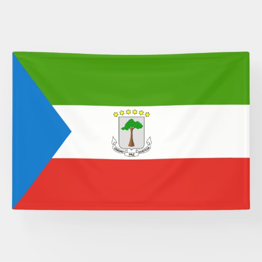 Vlag van Equatoriaal-Guinea Spandoek (Horizontaal)
