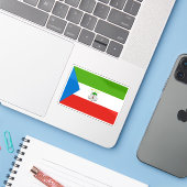 Vlag van Equatoriaal-Guinea Sticker (Laptop met iPhone)