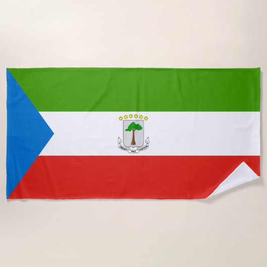 Vlag van Equatoriaal-Guinea Strandlaken (Voorkant)