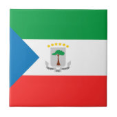 vlag van Equatoriaal-Guinea Tegeltje (Voorkant)