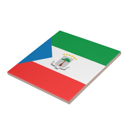 vlag van Equatoriaal-Guinea Tegeltje (Zijkant)