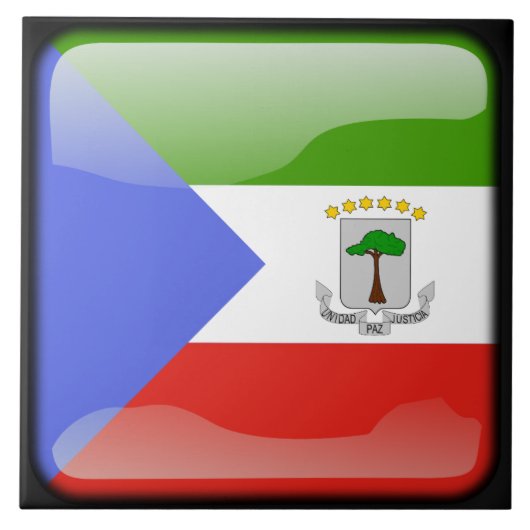 Vlag van Equatoriaal-Guinea Tegeltje (Voorkant)
