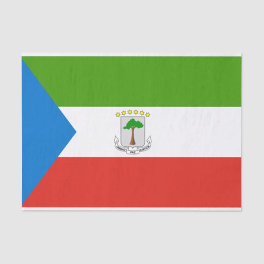 Vlag van Equatoriaal-Guinea Tissuepapier (Voorkant)