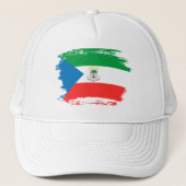 vlag van Equatoriaal-Guinea Trucker Pet (Voorkant)