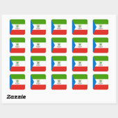 Vlag van Equatoriaal-Guinea Vierkante Sticker (Vel)