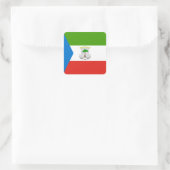 Vlag van Equatoriaal-Guinea Vierkante Sticker (Tas)