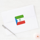 Vlag van Equatoriaal-Guinea Vierkante Sticker (Envelop)