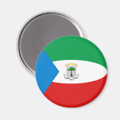 Vlag van Equatoriaal-Guinea Visoog Magnet (Voorkant / Achterkant)