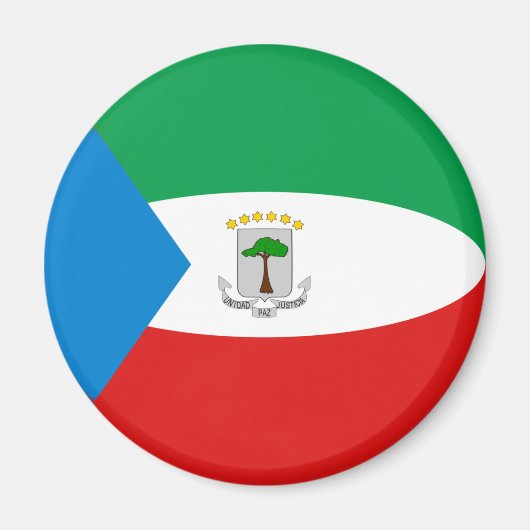 Vlag van Equatoriaal-Guinea Visoog Magnet (Voorkant)