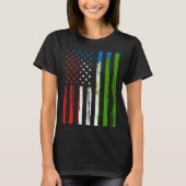 Vlag van Equatoriaal-Guinea Vlag van Amerika US Eq T-shirt (Voorkant)