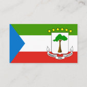 Vlag van Equatoriaal-Guinea & Wapenschild Visitekaartje (Voorkant)