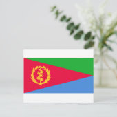 vlag van Eritrea - ን - ኤርት - ,nog steedsየ ,nog een Briefkaart (Staand voorkant)