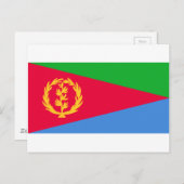 vlag van Eritrea - ን - ኤርት - ,nog steedsየ ,nog een Briefkaart (Voorkant / Achterkant)