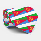 vlag van Eritrea - ን - ኤርት - ,nog steedsየ ,nog een Stropdas (Opgerold)