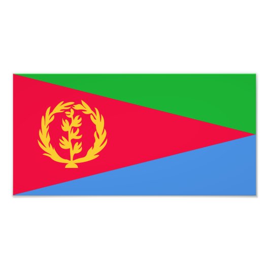 Vlag van Eritrea Foto Afdruk (Voorkant)