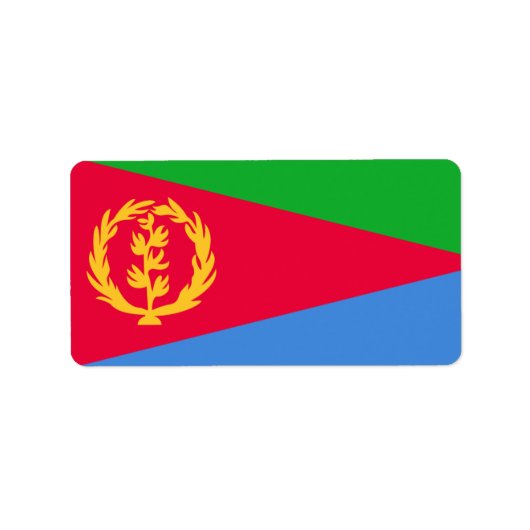 Vlag van Eritrea Labels (Voorkant)