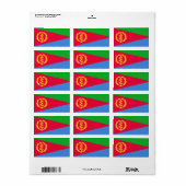 Vlag van Eritrea Labels (Full Sheet)
