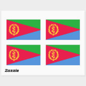 Vlag van Eritrea Rechthoekige Sticker (Vel)