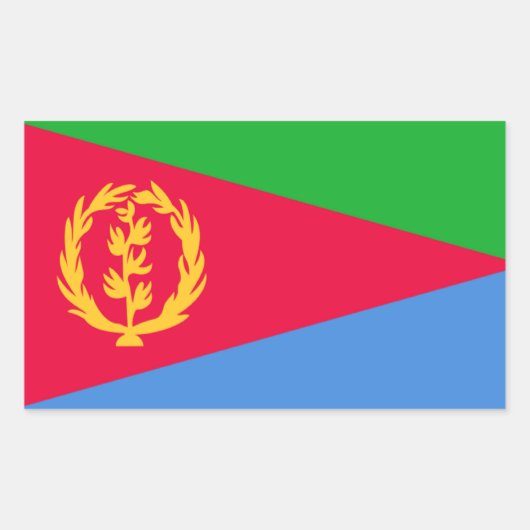Vlag van Eritrea Rechthoekige Sticker (Voorkant)