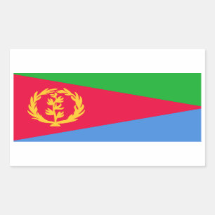 Vlag van Eritrea Rechthoekige Sticker