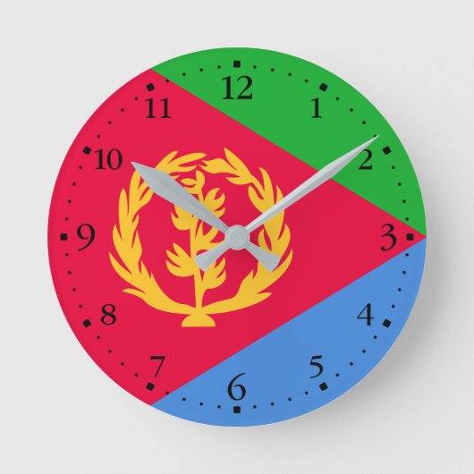 Vlag van Eritrea Ronde Klok (Voorkant)