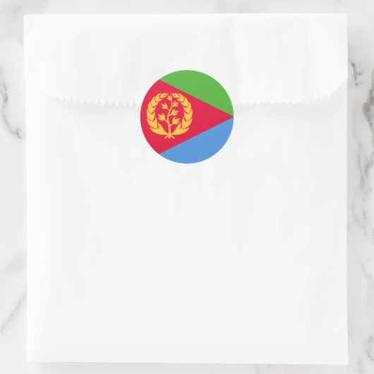 Vlag van Eritrea Ronde Sticker (Tas)