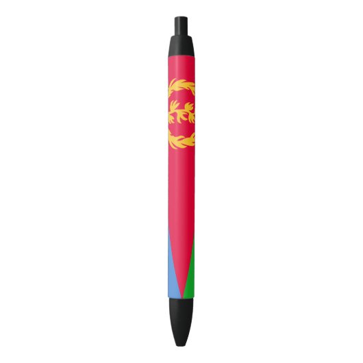Vlag van Eritrea Zwarte Inkt Pen (Voorkant Verticaal)