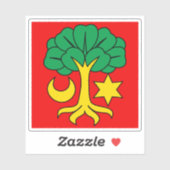 Vlag van Erlach, Zwitserland Sticker (Vel)