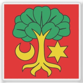Vlag van Erlach, Zwitserland Sticker