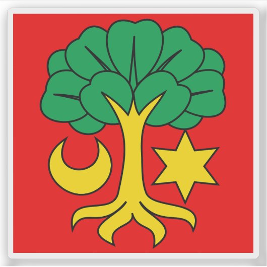 Vlag van Erlach, Zwitserland Sticker (Voorkant)