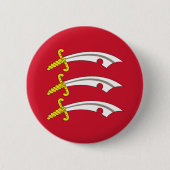 Vlag van Essex-Button Ronde Button 5,7 Cm (Voorkant)