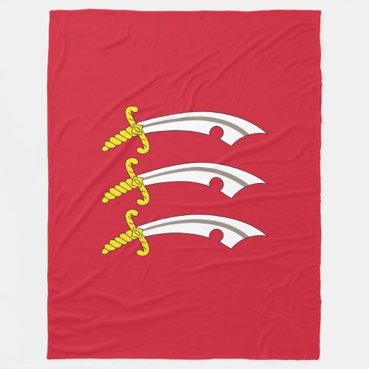 Vlag van Essex Fleece Deken (Voorkant)