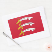 Vlag van Essex Rechthoekige Sticker (Envelop)