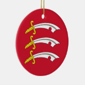 Vlag van Essex (VK) Keramisch Ornament (Rechts)