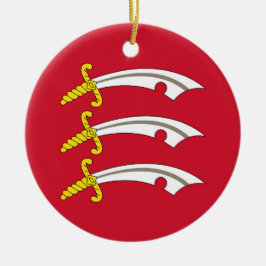 Vlag van Essex (VK) Keramisch Ornament