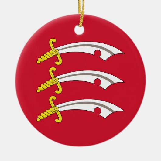 Vlag van Essex (VK) Keramisch Ornament (Voorkant)