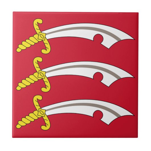 Vlag van Essex (VK) Tegeltje (Voorkant)
